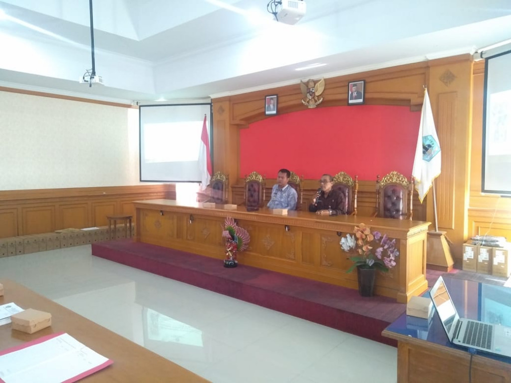 Sosialisasi Perka ANRI nomor 37 tahun 2016 tentang Penyusutan dan sosialisasi SIKN dan JIKN di  Desa Sangeh Kecamatan Abiansemal Kabupaten Badung